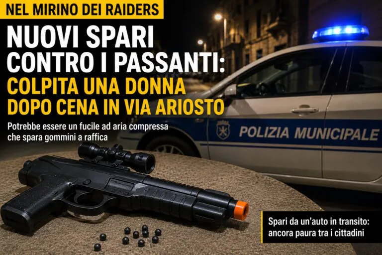 Nuovi spari di gommini contro i passanti: colpita una donna dopo cena vicino la Posta