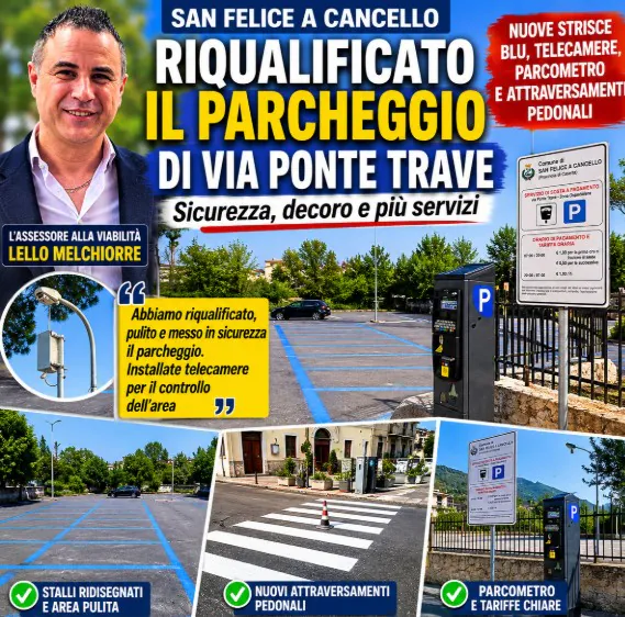 Riqualificato il parcheggio di via Ponte Trave: sicurezza, decoro e videosorveglianza