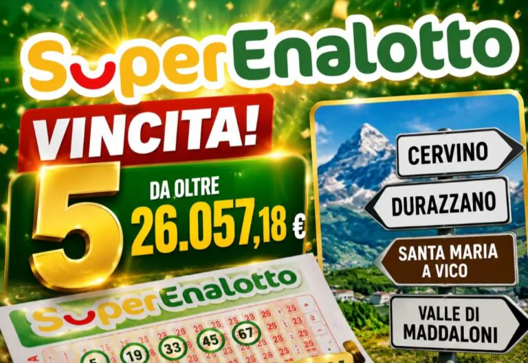 Valle sfiora colpo storico, 5 al SuperEnalotto