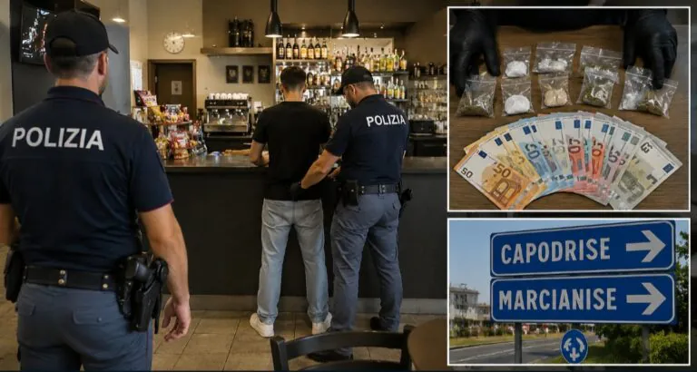 Trovato in un bar con droga e soldi sporchi dalla polizia