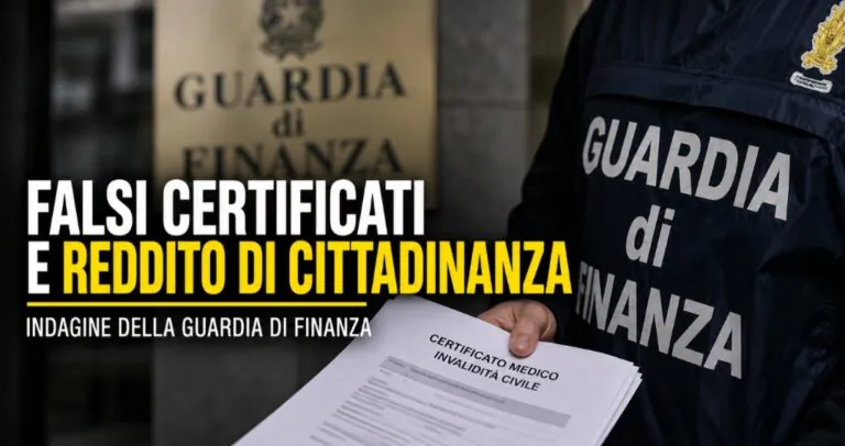 Falsi certificati medici, consigliere comunale prendeva Reddito di Cittadinanza
