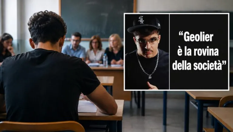 Studente umiliato da prof all’esame di terza perché ascolta Geolier