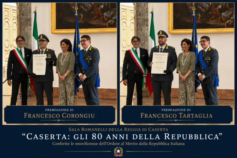 Conferita l’onorificenza di Cavaliere della Repubblica a Francesco Corongiu e Francesco Tartaglia