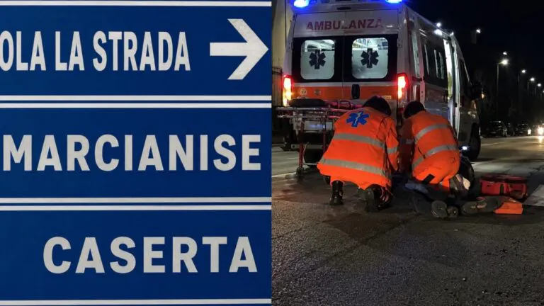 Imprenditore preso in pieno da auto in corsa, trasportato d’urgenza