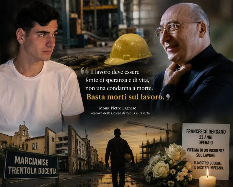 Marcianise piange Francesco, il vescovo Lagnese: “Basta morti sul lavoro”