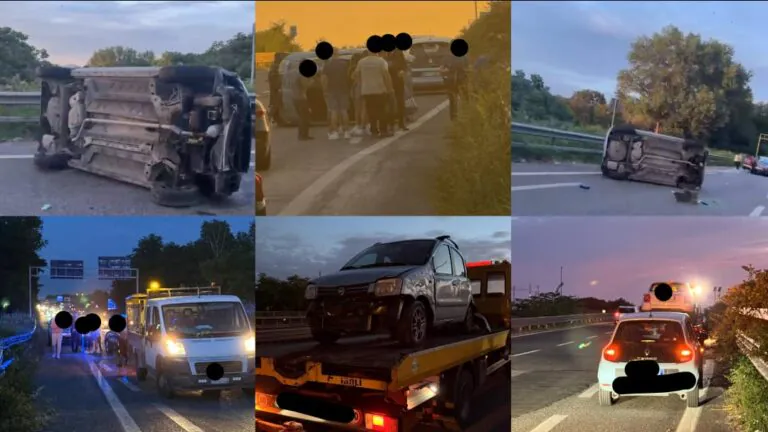 Auto si ribalta dopo carambola sulla Variante, un ferito in ospedale
