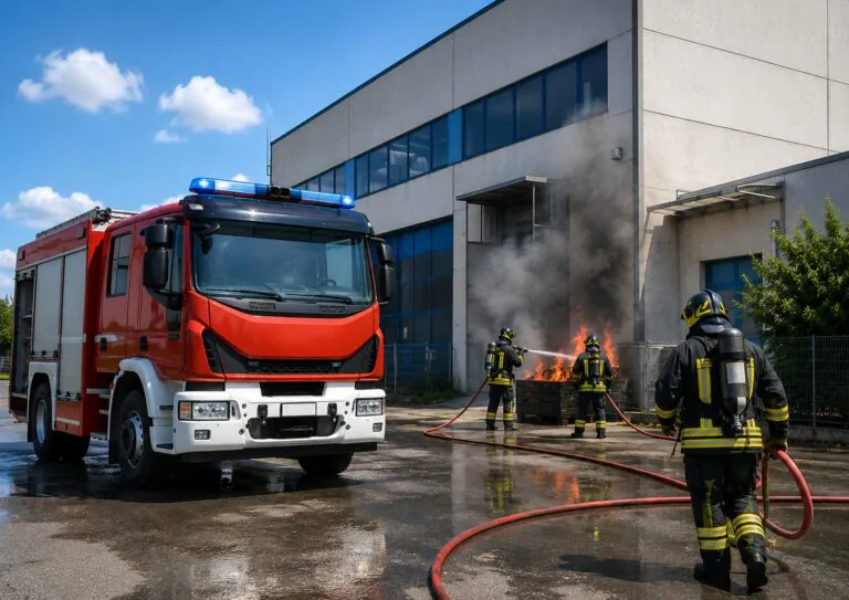 Incendio in un’azienda, proprietario intossicato dal fumo