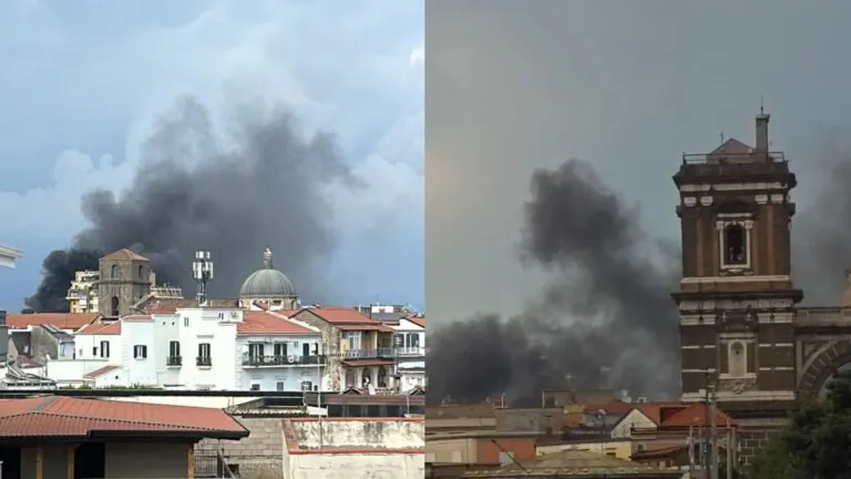 Rogo nel carcere, gigantesca nube di fumo “invade” la città
