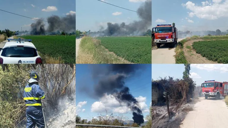 Incendio nelle campagne, maxi nube di fumo sovrasta la zona