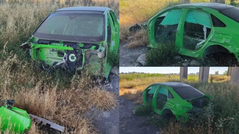 Trovata auto cannibalizzata nei pressi della Statale tra pezzi di amianto