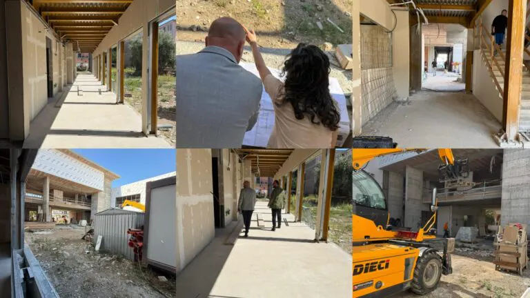 Sopralluogo del sindaco al cantiere della scuola