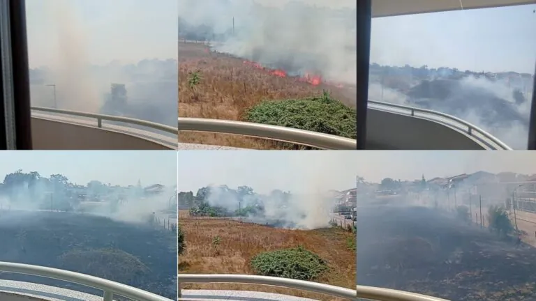 Terreno in fiamme nei pressi del campo sportivo, abitazioni “invase” dal fumo