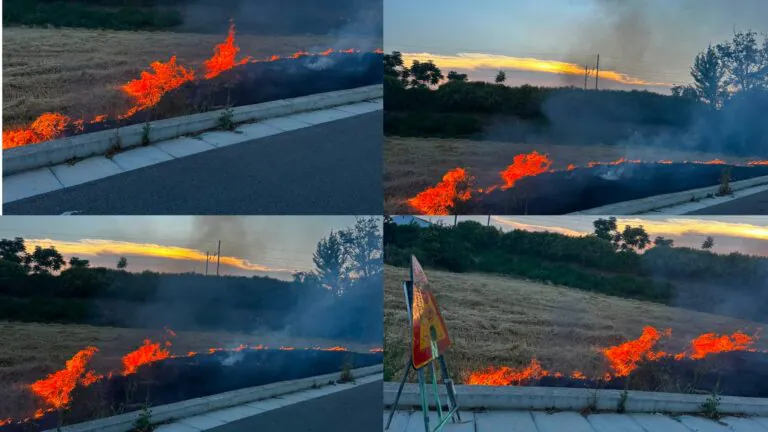 Rogo al confine tra 2 comuni, fiamme divampano nei pressi del cantiere