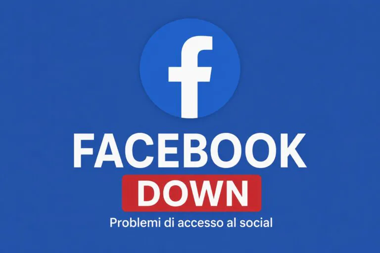 Facebook down oggi: problemi di accesso e account non disponibili