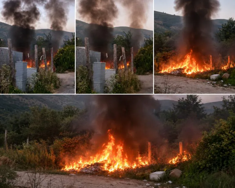 Incendio nei pressi dell’isola ecologica: fumo nero e aria irrespirabile, si teme la matrice dolosa