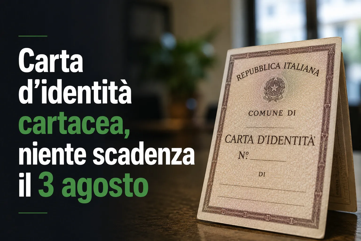 carta identità cartacea