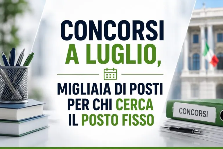 Concorsi a luglio, migliaia di posti per chi cerca il posto fisso: tutti i bandi