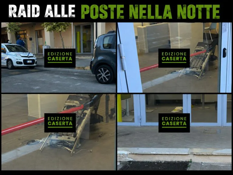 Raid nella notte della banda del buco alle Poste, smontata cassa automatica ma…