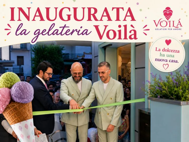 Taglio del nastro per ‘Voilà’, la nuova gelateria firmata dai titolari del Bar Pasticceria Nocera