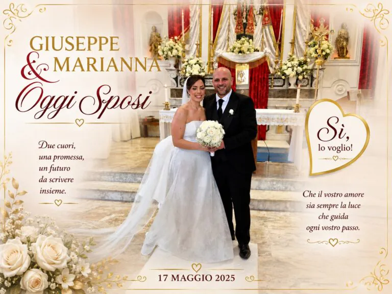 Giuseppe e Marianna, un giorno da custodire per sempre