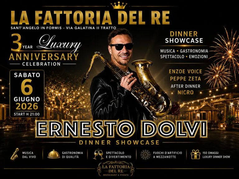 Luxury Dinner Show 2026: Ernesto Dolvi protagonista del 3° Anniversario