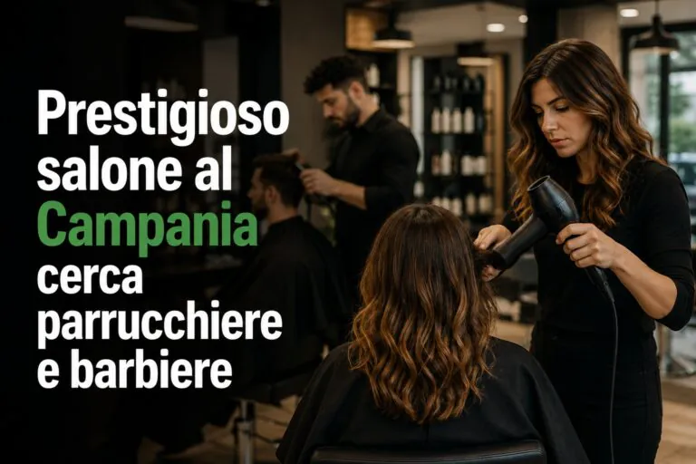 Prestigioso salone al Campania cerca parrucchiere e barbiere