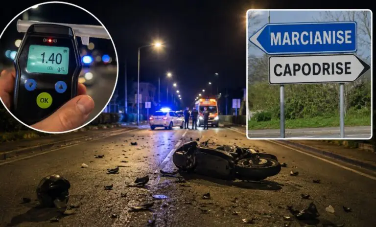 Incidente in scooter dopo una serata alcolica: 24enne era ubriaco ma non drogato