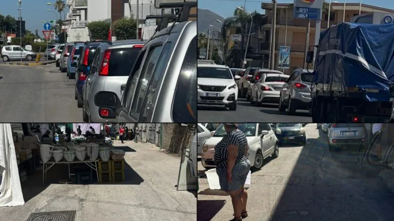 Spostano il mercato nelle stradine e il quartiere é ostaggio delle auto per ore: che caos