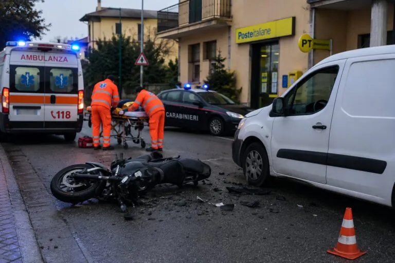 Moto contro furgone, 18enne trasportato d’urgenza