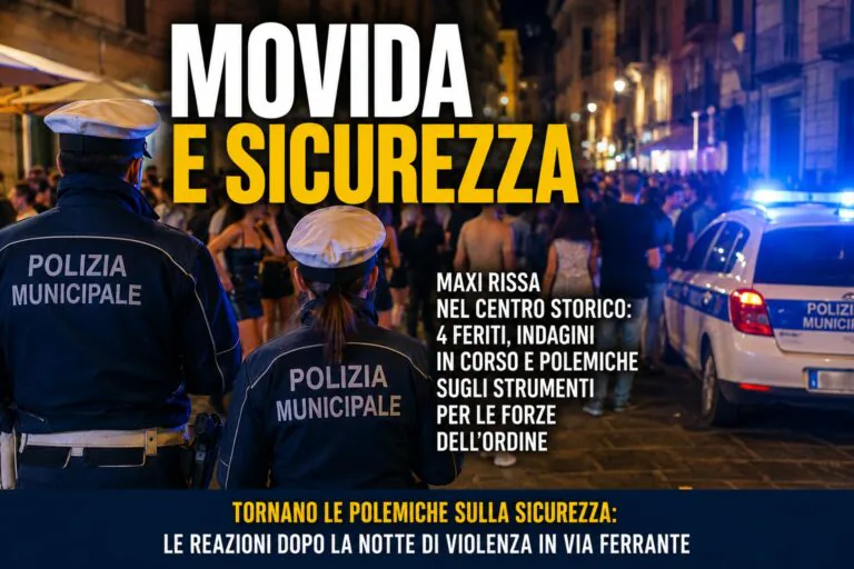 Maxi rissa nella movida di Caserta, quattro feriti e indagini in corso: tornano le polemiche sulla sicurezza