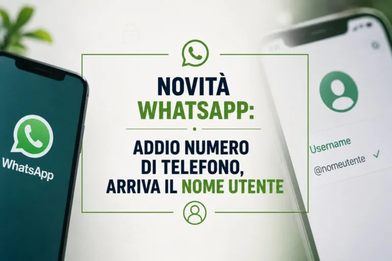 Novità WhatsApp: addio numero di telefono, arriva il nome utente