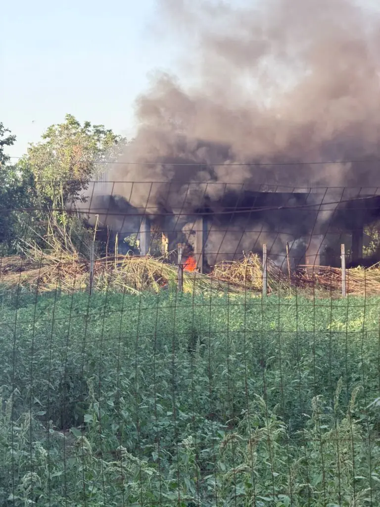 Vasto rogo, nube di fumo invade la zona