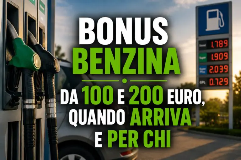 Bonus benzina da 100 e 200 euro, quando arriva e per chi