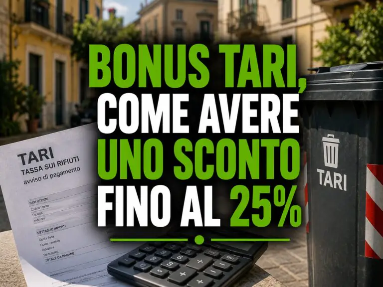 Bonus Tari, come avere uno sconto fino al 25%