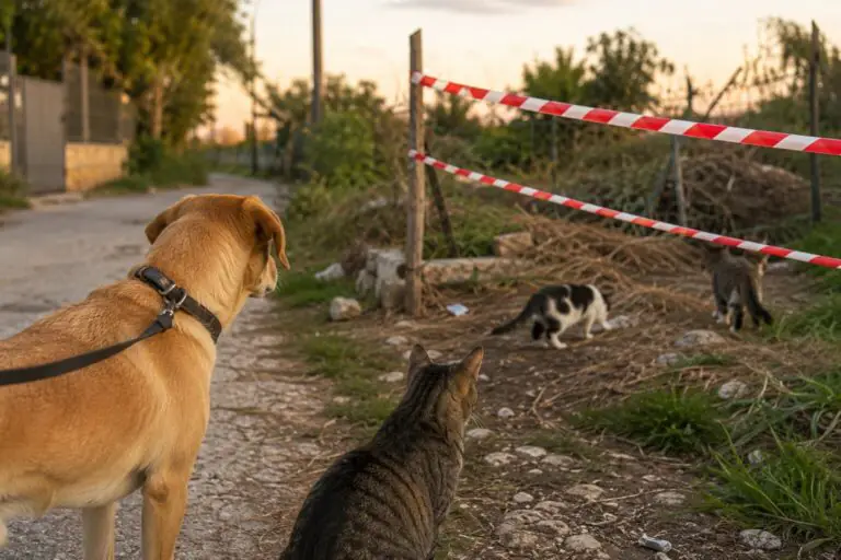 Animali avvelenati in un terreno, allarme in città