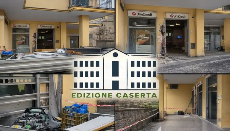 Assalto all’Unicredit, banditi in fuga con la cassa. Foto