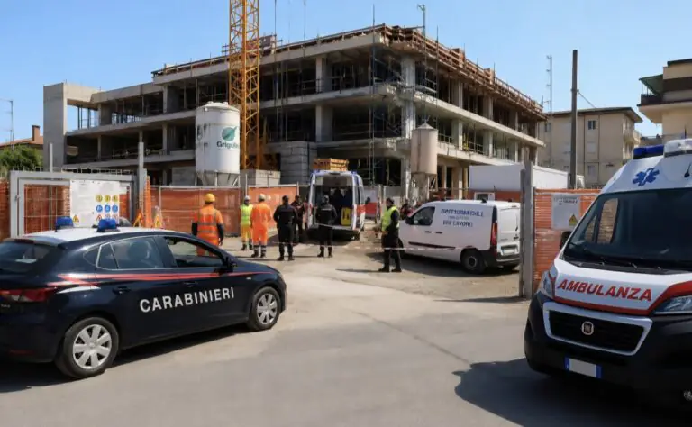 Operaio folgorato in un cantiere edile