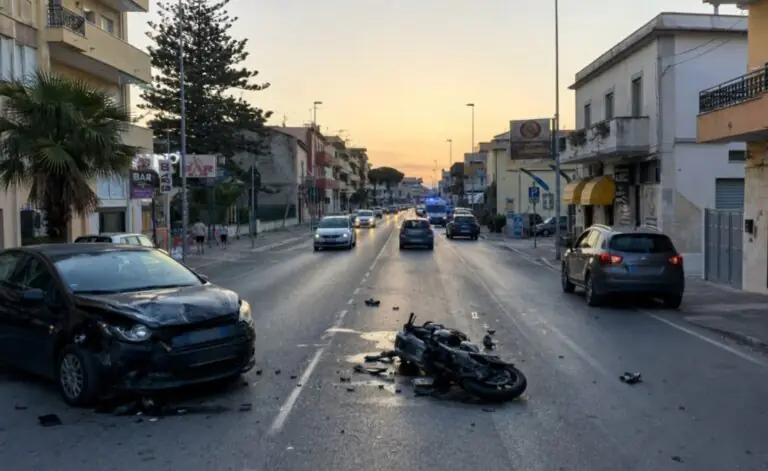 Auto e moto sulla strada del mare: gravi due giovani