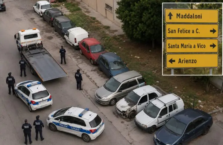 Blitz nel rione, 14 auto prelevate dagli agenti