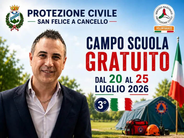 Al via il Campo Scuola della Protezione Civile: l’iniziativa promossa dall’assessore Melchiorre