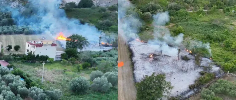 Rogo ai piedi del monte, interviene la Protezione Civile