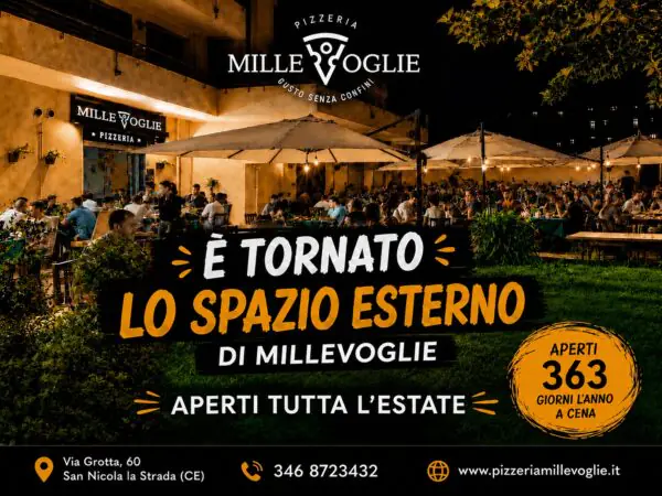 locandina di Millevoglie pizzeria di San Nicola la Strada