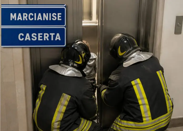 Bimbo resta bloccato in ascensore, arrivano i pompieri