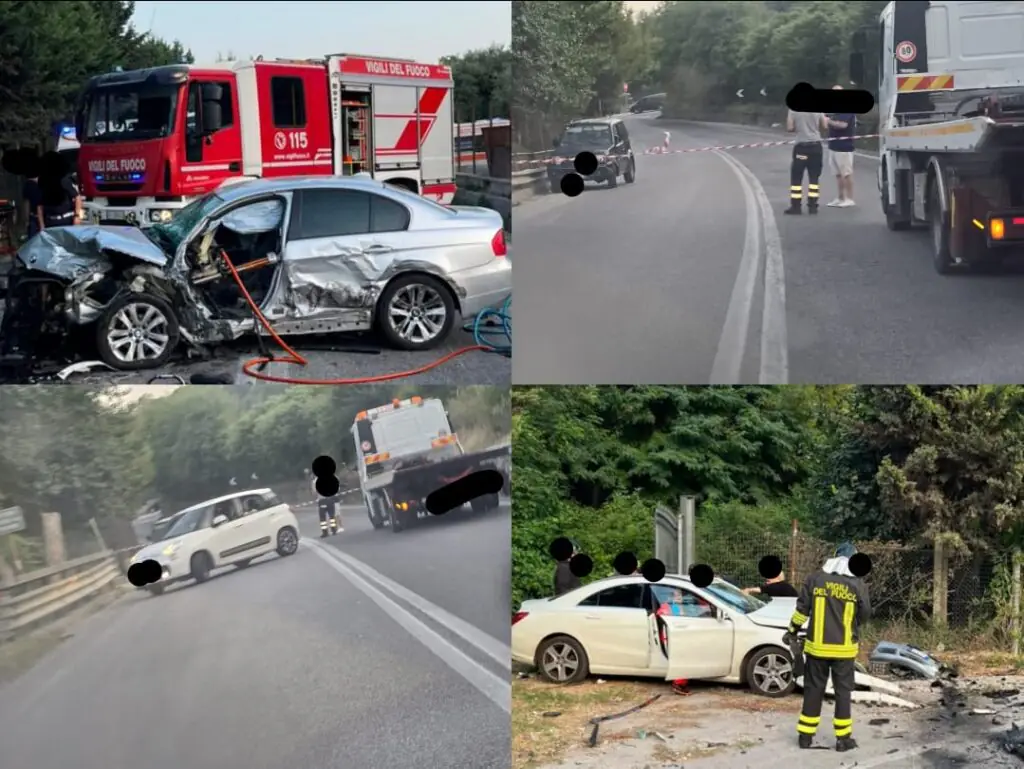 Schianto choc sulla Sannitica, strada chiusa. Ci sono feriti