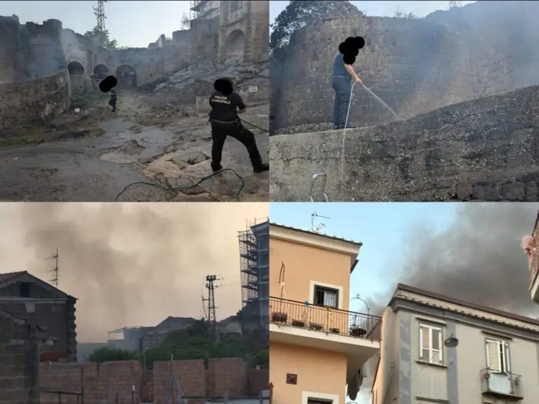 Rogo nei pressi delle abitazioni, fumo “invade” la zona