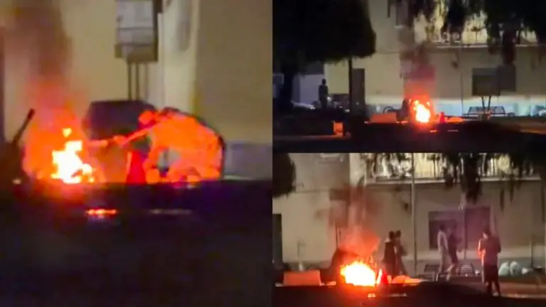 Appiccano incendio in piazza, paura in centro
