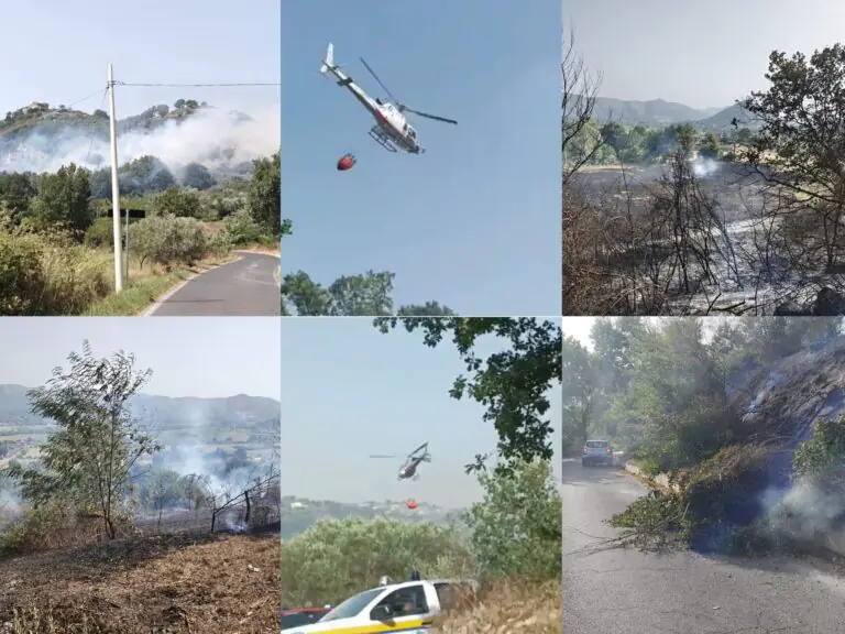 Vasto rogo nei pressi della Provinciale, in azione elicottero