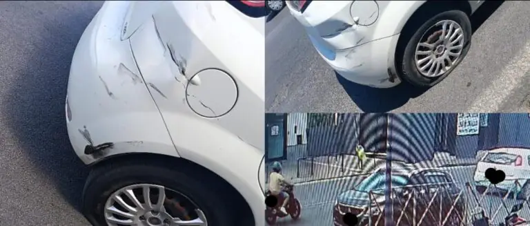 Con lo scooter centra auto e fugge: donna batte la testa sul volante