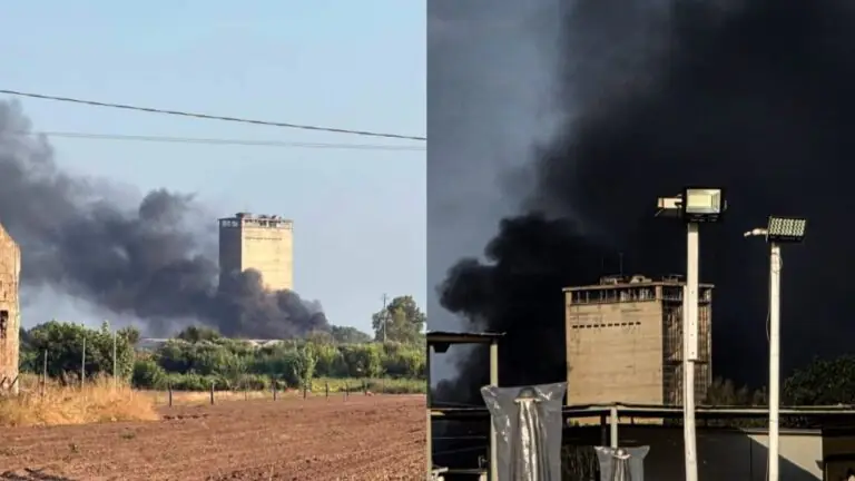 Vasto rogo nei pressi della Torre Idac, gigantesca nube di fumo visibile da chilometri
