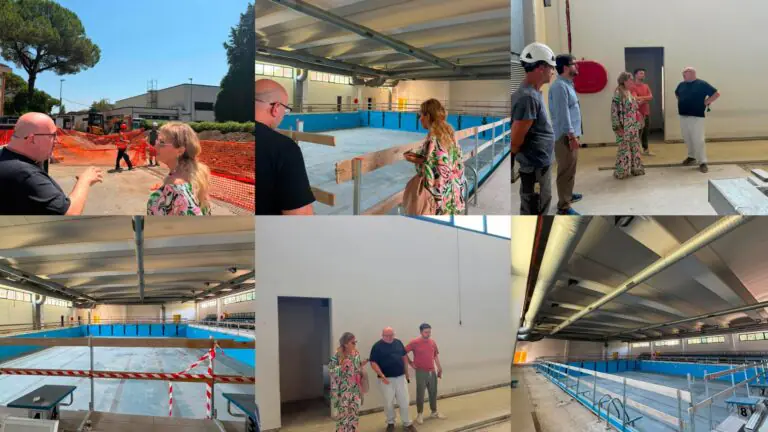 Piscina comunale, il sopralluogo della sindaca Iodice: “I lavori procedono secondo il cronoprogramma”